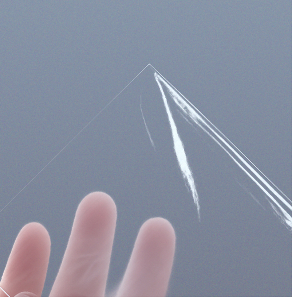Transparent natural polymer film for flexible packaging